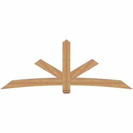 Ekena Millwork Alberta Smooth Timber Gable Bracket, Western Red Cedar, 96"W x 36"H x 3 1/2"D x 5 1/2"F, 9/12 Pitch GBW096X36X0406ALB00SWR